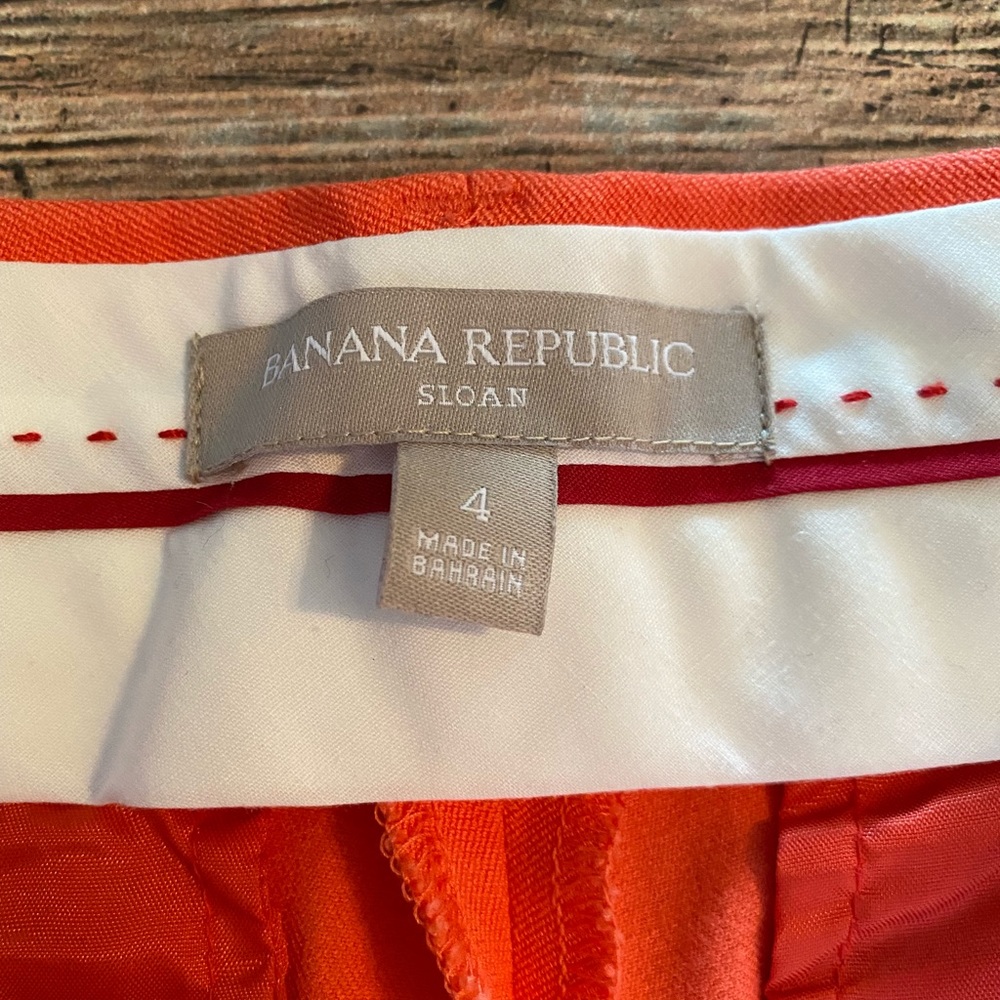 Banana Republic Sloan Orange Pants Size 4 - Picture 7 of 12